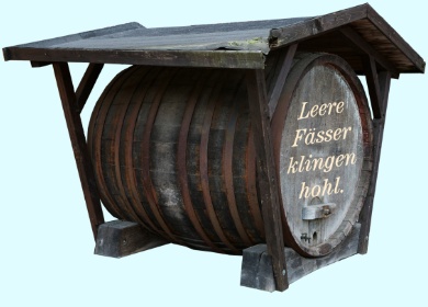 Leere Fässer klingen hohl.