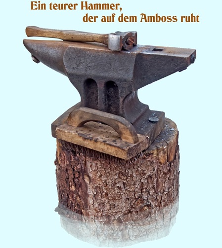 Ein teurer Hammer, der auf dem Amboss ruht.